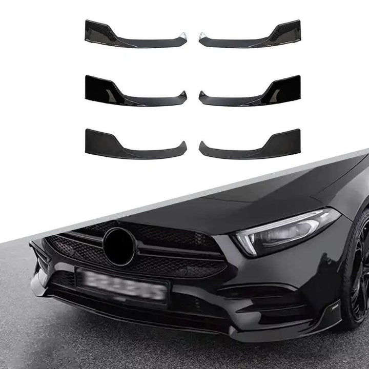 Car Craft Compatible With Mercedes Benz A Class W177 2019-2024 Amg Front Bumper Lip Splitter Skirts Brabus Style Ar-benz-083 Cf Carbon Fiber Look - CAR CRAFT INDIA