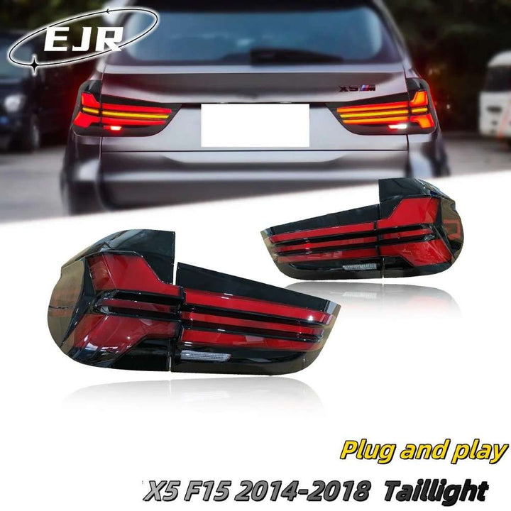 Car Craft Compatible With Bmw X5 F15 2014-2019 Car Rear Upgraded Tail Light Lamp Xenon Taillight Retrofit Upgrade Modified Led Drl Hid G05 Style Red CC-8462 - CAR CRAFT INDIA