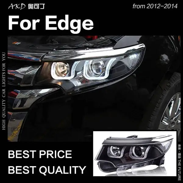 Ford Edge Headlights 2012-2014 Edge LED Headlight DRL Hid