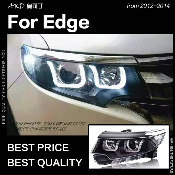 Ford Edge Headlights 2012-2014 Edge LED Headlight DRL Hid