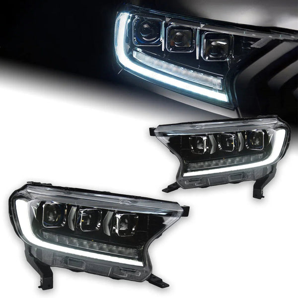 Ford Everest Headlights 2016-2020 Ranger LED Headlight Endeavor Head Lamp DRL LED Beam
