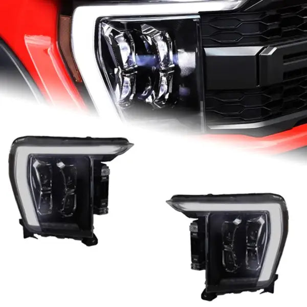 Ford F-150 Raptor LED Headlight 2021-2023 Headlights F150 DRL Turn Signal High Bea Bi Xenon Beam