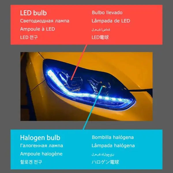 Ford Focus Headlight 2012-2014 Focus LED DRL D2H Hid Option