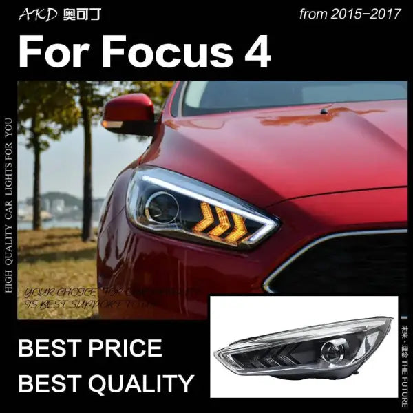 Ford Focus Headlight 2015-2017 New Focus LED DRL D2H Hid