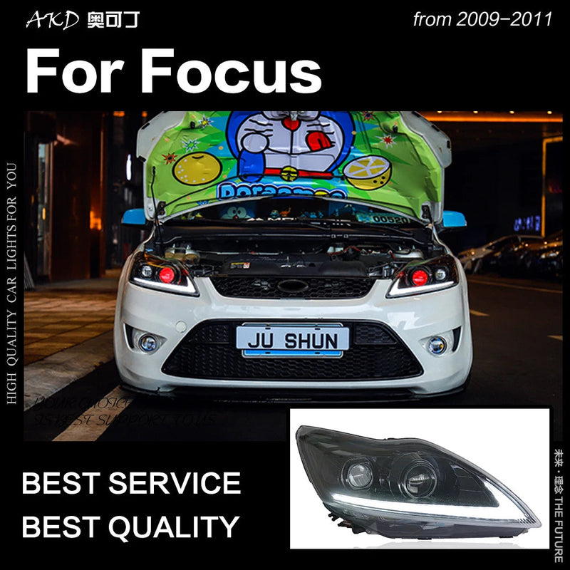Ford Focus Headlights 2009-2011 Focus 2 LED Headlight Dynamic Signal Led Drl Hid Bi Xenon