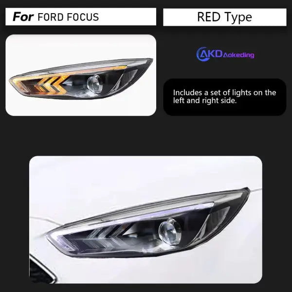 Ford Focus Headlights 2015-2017 New Focus LED Headlight Dynamic Signal Led Drl Hid