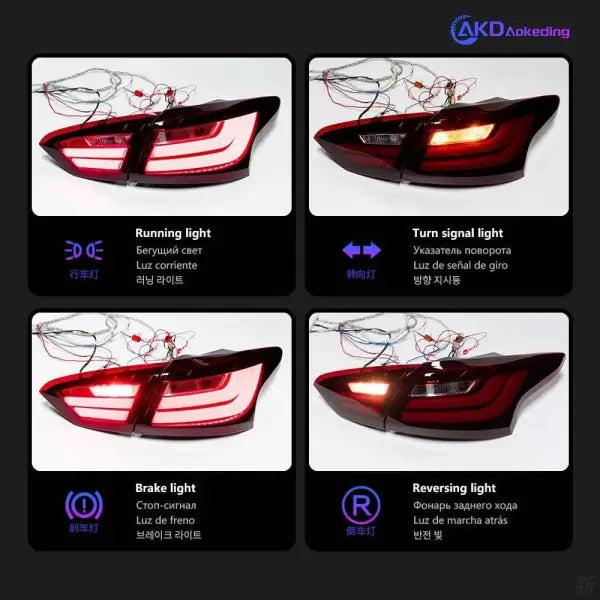 Ford Focus Tail Lights 2012-2014 Focus 3 Sedan LED Tail