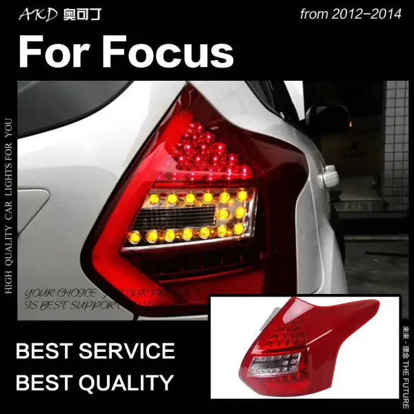 Ford Focus Tail Lights 2012-2014 Focus Hatchback LED Tail