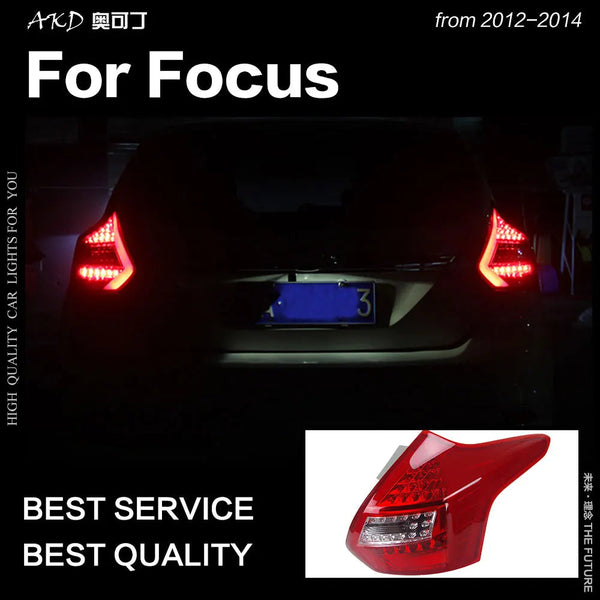 Ford Focus Tail Lights 2012-2014 Focus Hatchback LED Tail Lamp LED DRL Signal Brake Reverse