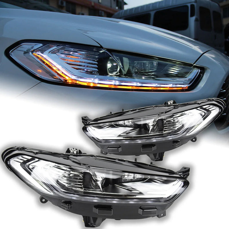 Ford Fusion Headlight 2013-2016 Mondeo LED Head Lamp H7 D2H Hid Dynamic Signal Bi Xenon LED Beam