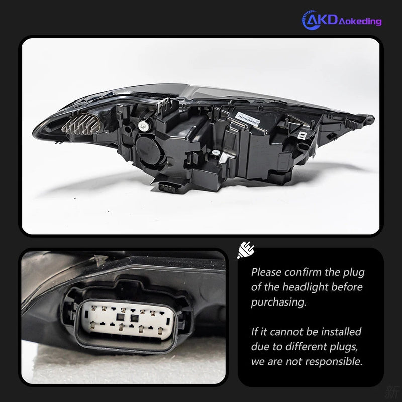 Ford Fusion Headlights 2017-2020 Mondeo LED Headlight Dynamic Signal Animation DRL Bi Xenon