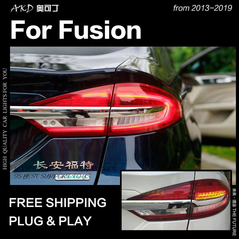 Ford Fusion Tail Lights 2013-2019 Mondeo LED Tail Lamp LED DRL Signal Brake Reverse