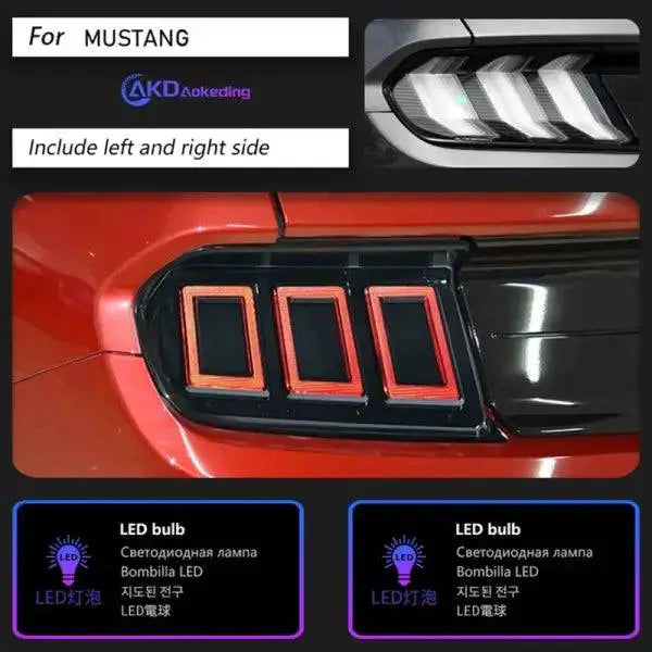 Ford Mustang Tail Lights 2015-2022 Dynamic Signal Tail Lamp