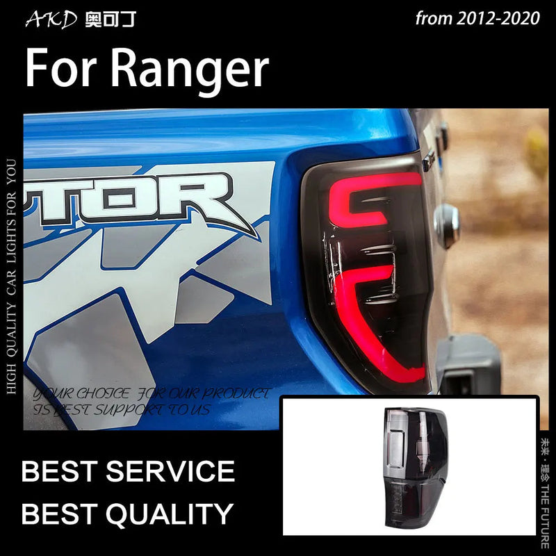 Ford Ranger Tail Lights 2012-2018 Ranger T8 T6 Tail Lamp LED Tail Light DRL Brake Reverse