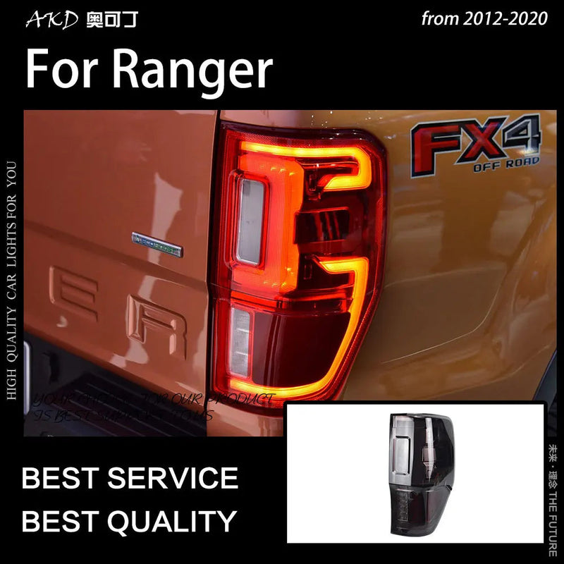 Ford Ranger Tail Lights 2012-2018 Ranger T8 T6 Tail Lamp LED Tail Light DRL Brake Reverse