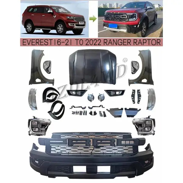 Front Car Bumpers Head Light for Everest Upgrade 2022+ Everest Facelifts Bodykit