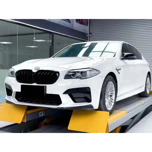 Front Lip for 2010-2017 BMW 5 Series F10 F18 Facelift 2021 M5 Front Car Bumper Lip CS Carbon Fiber Anterior Lip