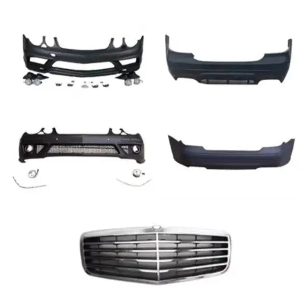 Front Rear Bumper Assembly Side Skirt Grille for Mercedes Benz E Class W211 E280 E350 E300 Convert E63 Body Kit Car