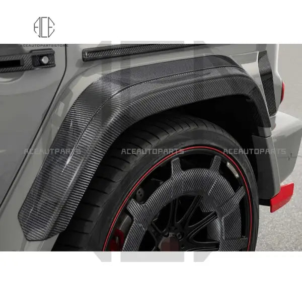 G900 over Fender Dry Carbon Fiber Material Wheel Eyebrow Rocket Style Flares Wheel Arch for W464 W463A G63 G65 G550 G500