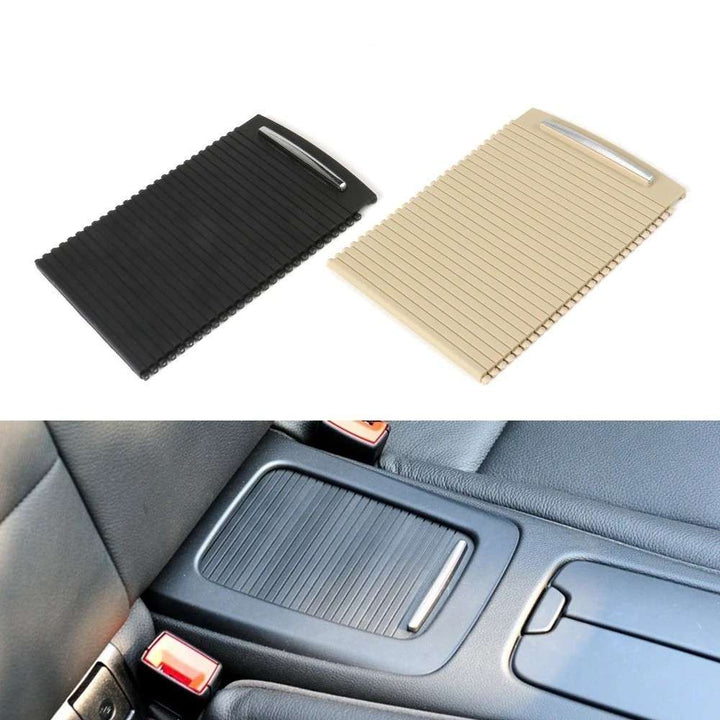 Car Craft Compatible With Bmw 3 Series E92 E93 M3 Car Console Storage Cup Drink Holder Tray Cover Rear Sliding Shutters Roller Blind Cover 51166963913-1 Black - CAR CRAFT INDIA
