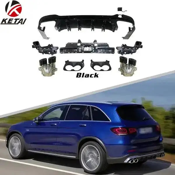 GLC43 Style Car Bumper Rear Diffuser for BENZ X253 AMG 2019