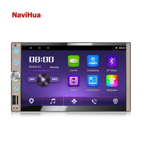 Gps Navigation System Touch Screen Universal Car DVD Player 2 Din Android Radio Para Carro Stereo Audio Video