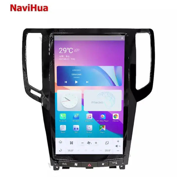 GPS System Multimedia Player Vertical Screen Android Car DVD Player for Tesla Style Infiniti G37