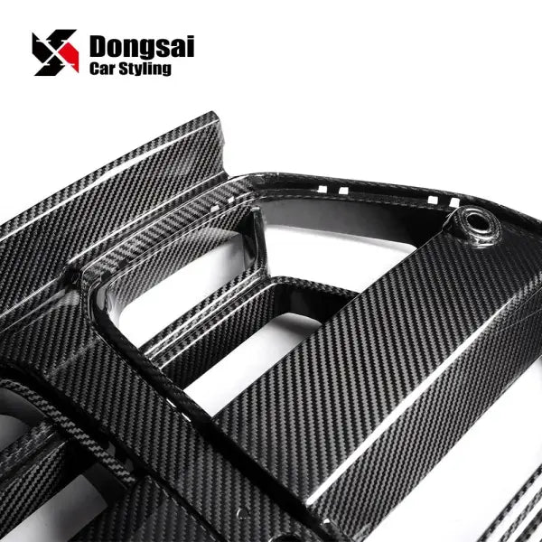 Grill Grille 2020+ Dry Carbon Fiber Style Front Bumper Kidney Mesh for BMW M3 G80 M4 G82 G83 CSL Carbon Black Replacement