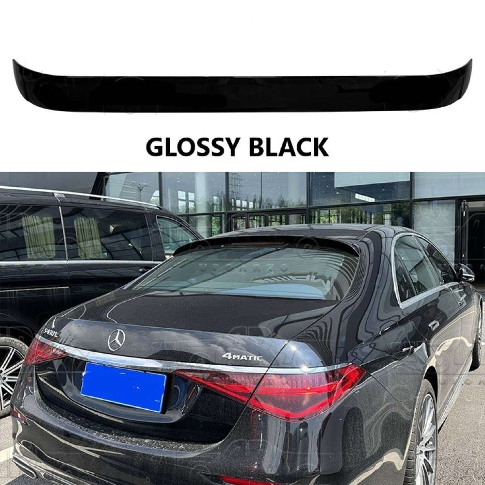 Car Craft Compatible With Mercedes S Class W223+ Rear Trunk Wing Boot Roof Spoiler Lip Splitter Skirt Amg Style Ar-benz-0106 Glossy Black - CAR CRAFT INDIA