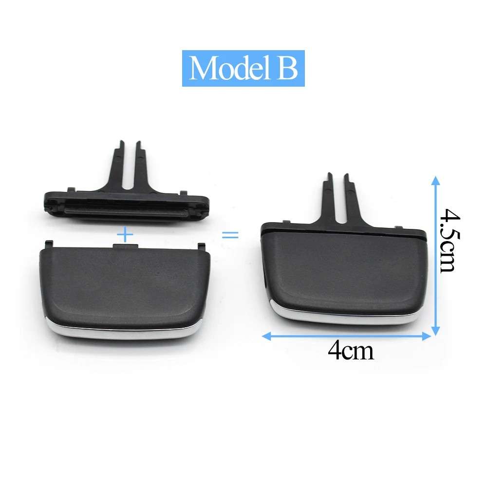 Car Craft Compatible With Volvo S90 S90l 2015-2026 Car Rear Air Conditioning Ac Vent Grille Outlet Slider Tab Clip Repair Kit Rear B 31365121 B CC-8114 - CAR CRAFT INDIA