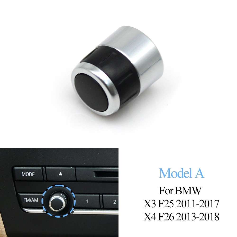 Car Craft Compatible With Bmw X3 X4 F25 F26 2011-2018 Car Radio Audio Volume Rotary Switch Button Knob Cover Cap Control Model A 61319208591 61319208592 CC-8107 - CAR CRAFT INDIA