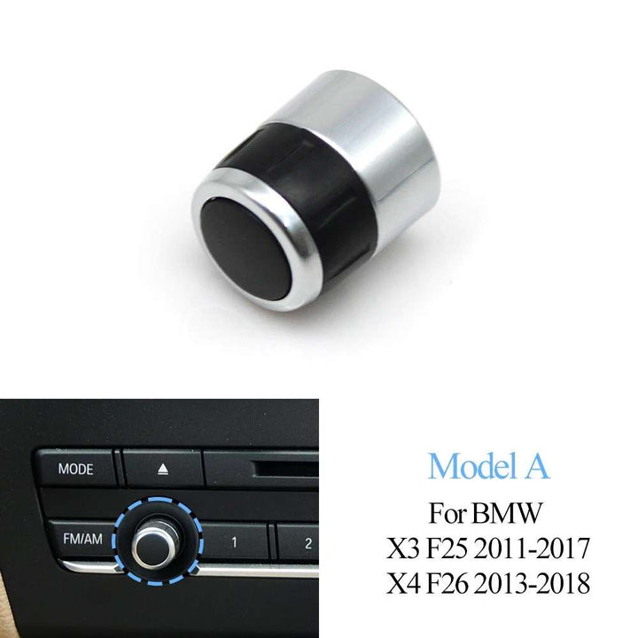 Car Craft Compatible With Bmw X3 X4 F25 F26 2011-2018 Car Radio Audio Volume Rotary Switch Button Knob Cover Cap Control Model A 61319208591 61319208592 CC-8107 - CAR CRAFT INDIA