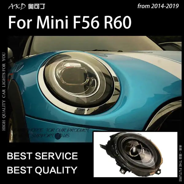 Head Lamp MINI F55 Headlights 2014-2019 F54 F57 F56 LED Headlight DRL Cooper LED Projector Beam