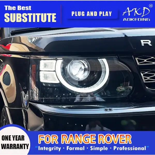 Head Lamp for Range Rover LED Headlight 2005-2013 Headlights Range Rover DRL Turn Signal High Beam Angel Eye Projector Lens