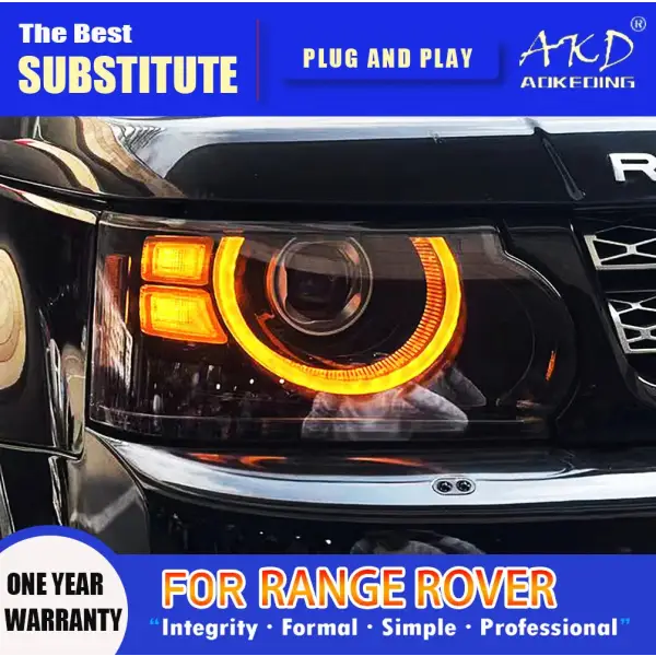 Head Lamp for Range Rover LED Headlight 2005-2013 Headlights Range Rover DRL Turn Signal High Beam Angel Eye Projector Lens