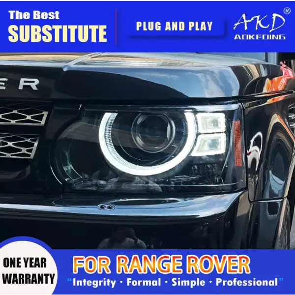 Head Lamp for Range Rover LED Headlight 2005-2013 Headlights Range Rover DRL Turn Signal High Beam Angel Eye Projector Lens