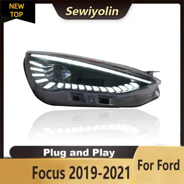 Headlight Assembly LED Lights for Ford Focus 2019-2021 Lamp DRL Signal Plug and Play Daytime Running