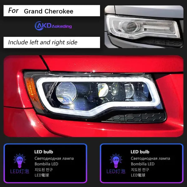 Headlight for Jeep Grand Cherokee LED Headlights 2014-2021 Head Lamp Car Styling DRL Signal Projector Lens