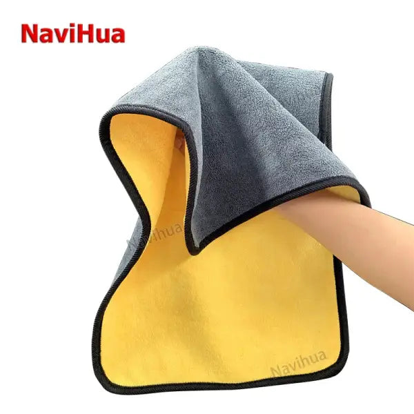 High Density Microfiber Coral Fleece Thickened Two-Color Car Wash Towel Household Goods Drying Cleaning Towel