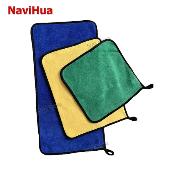 High Density Microfiber Coral Fleece Thickened Two-Color Car Wash Towel Household Goods Drying Cleaning Towel