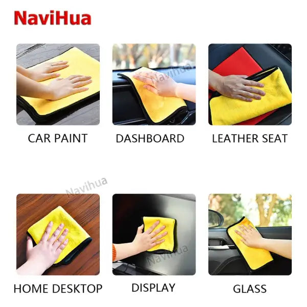 High Density Microfiber Coral Fleece Thickened Two-Color Car Wash Towel Household Goods Drying Cleaning Towel