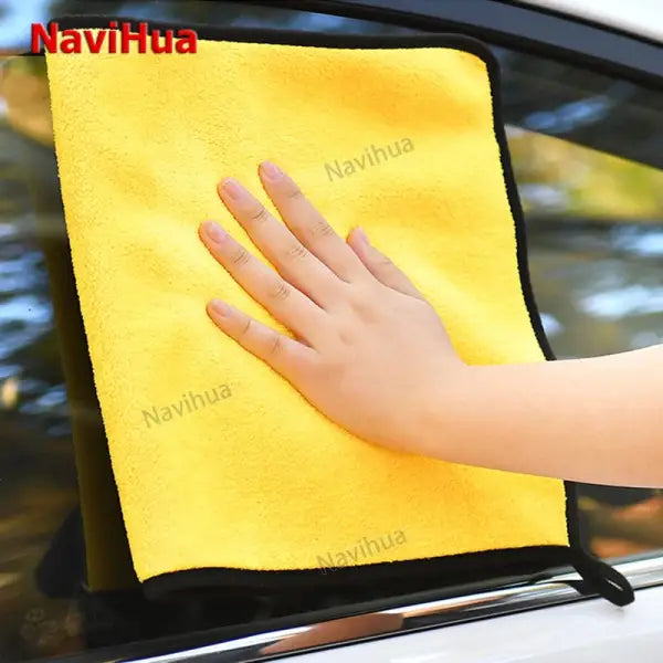 High Density Microfiber Coral Fleece Thickened Two-Color Car Wash Towel Household Goods Drying Cleaning Towel