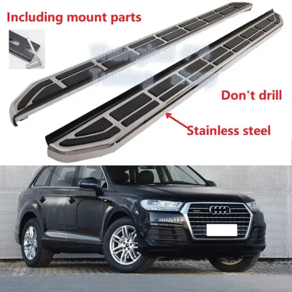 High Quality for Audi Q7 2016-2021 2022 2023 Running Board Side Step Nerf Bar Pedal Platform