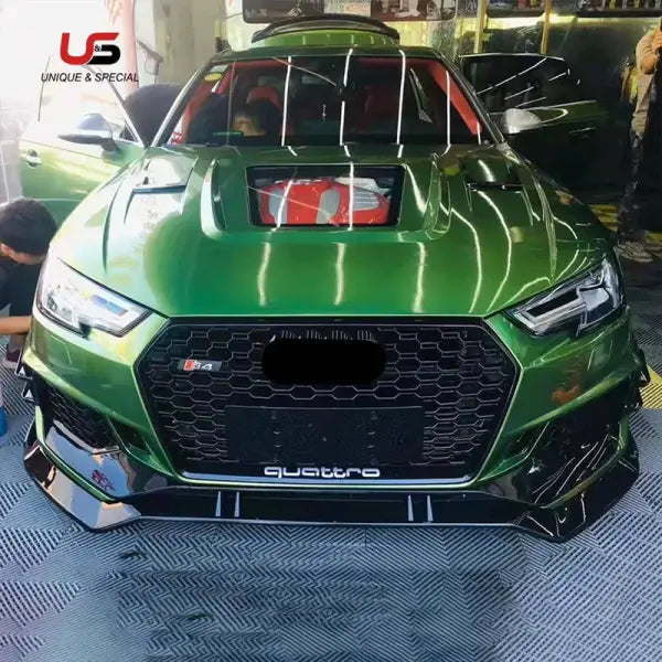 High Quality Auto Body Kit for Audi A4 B9 Modified to RS4 Style Front Bumper with Grille PP Material 2017-2019