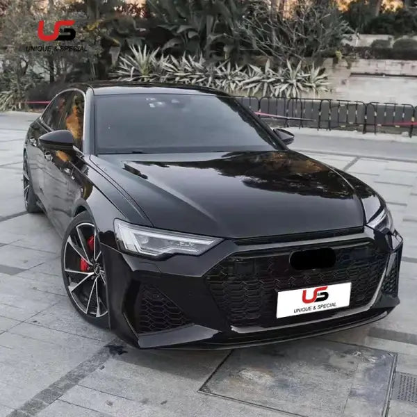 High Quality Auto Body Kit for Audi A6 C8 Upgrade to RS6 1:1 Front Bumper with Honeycomb Grille PP Material 2019-2020
