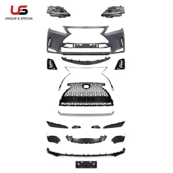 High Quality Auto Parts Front Body Kit for 2009-2015 RX270 RX350 RX450 Upgrade to 2020 Model Front Bumper with Grille