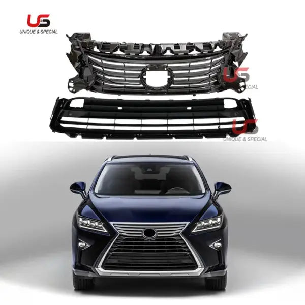 High Quality Auto Parts Upper Grille for 2016 2017 Lex RX RX300 RX450 OEM 53111-48320 Front Bumper Grille Chrome Moulding