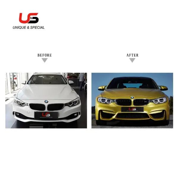 High Quality Body Kit for BMW 4Series 14-17 F32 F36 Modified to M4 Front Bumper Rear Bumper Side Skirt Grille F32 Hood Fender