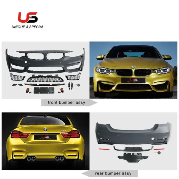 High Quality Body Kit for BMW 4Series 14-17 F32 F36 Modified to M4 Front Bumper Rear Bumper Side Skirt Grille F32 Hood Fender