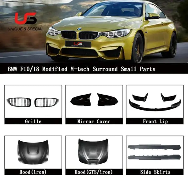 High Quality Body Kit for BMW 4Series 14-17 F32 F36 Modified to M4 Front Bumper Rear Bumper Side Skirt Grille F32 Hood Fender